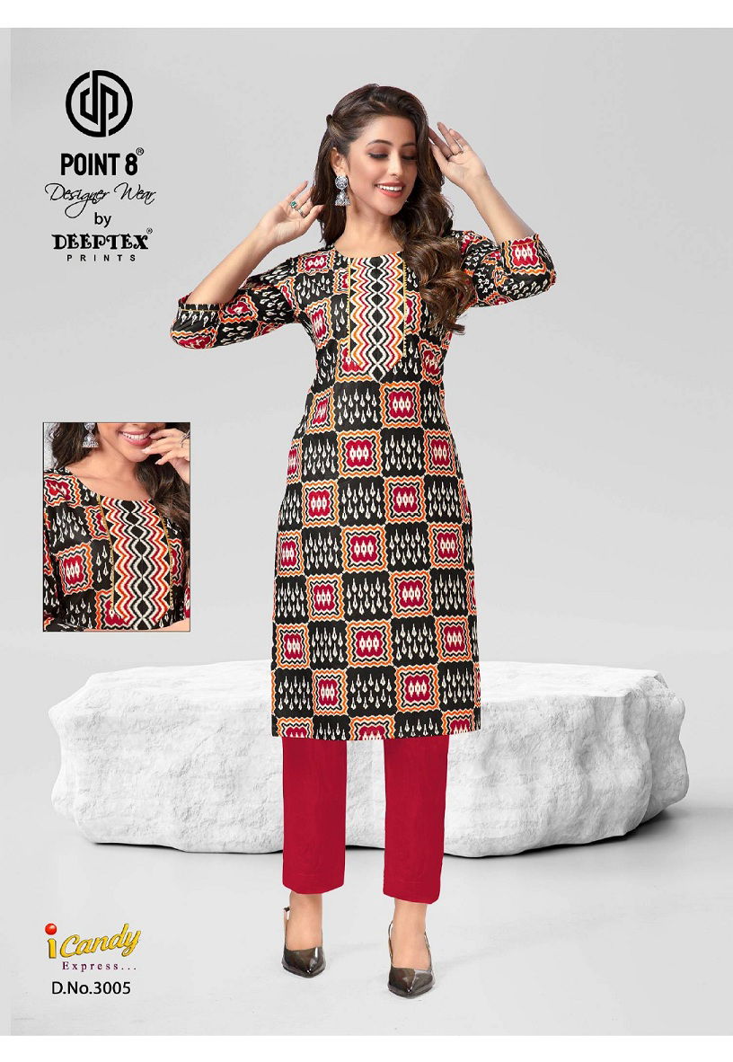 Deeptex I Candy Express 3 Wholesale Cotton Printed Kurtis
